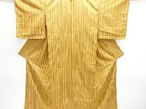 未使用品　縞模様手織り紬着物